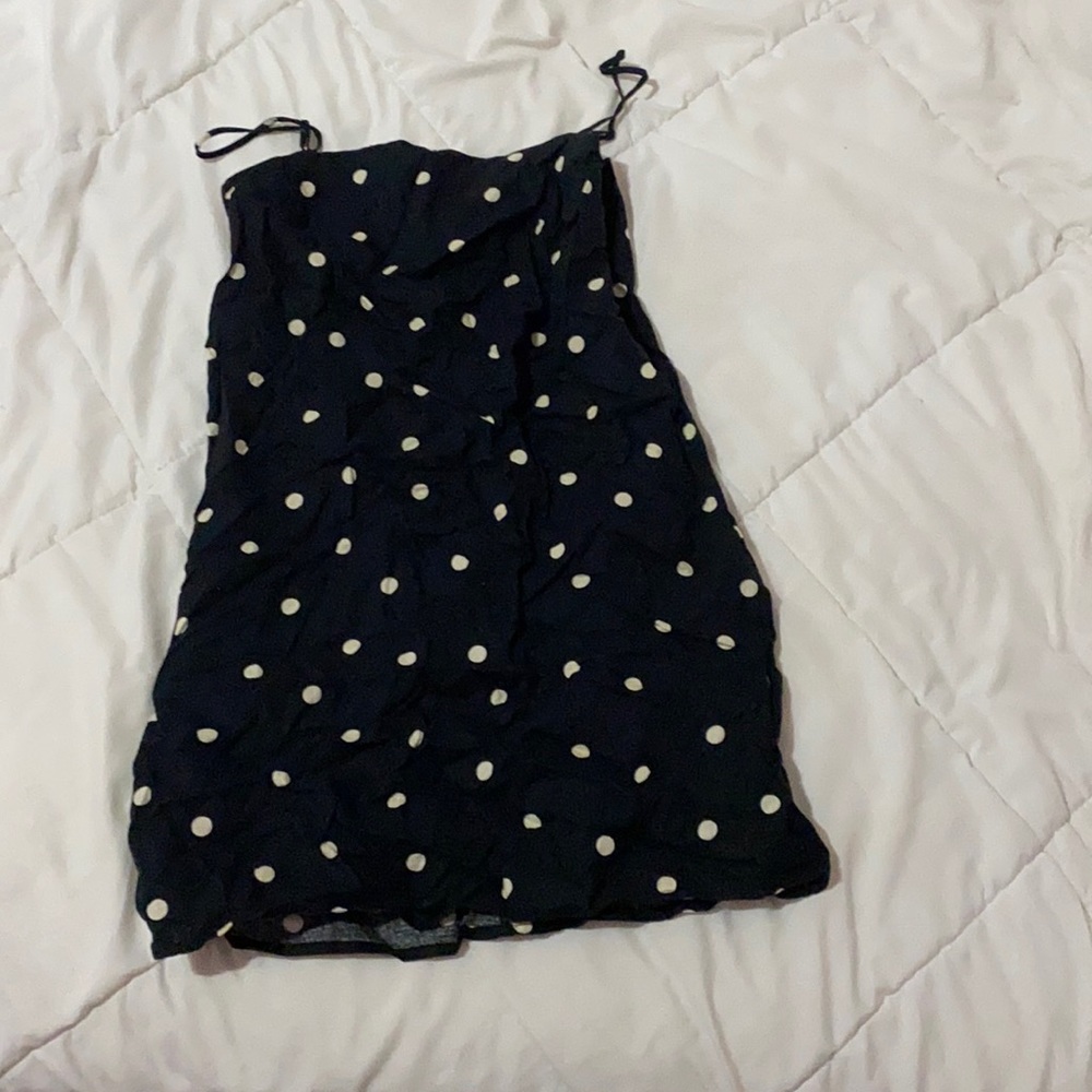 H&M black polka dot dress